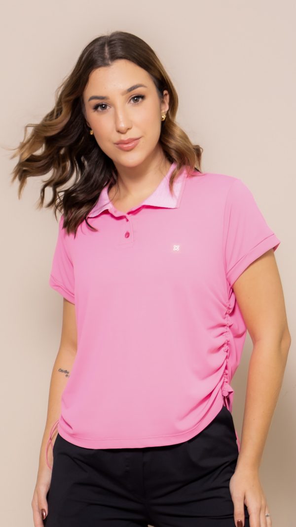 CAMISETA POLO FEM PINK COSMO